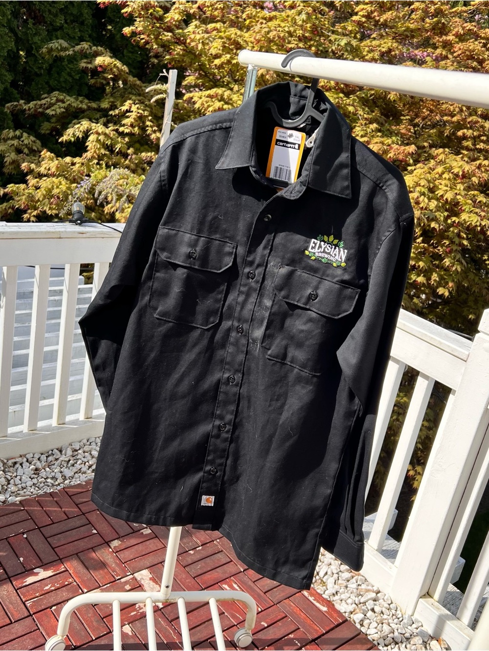 NWT Carhartt Long Sleeve Twill Work Shirt men size S